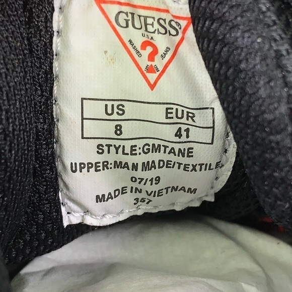 GUESS Tane Dark Red Low Top Sneakers - Picture 7 of 9